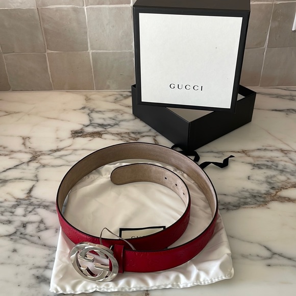 Gucci leather belt NEVER WORN - Picture 1 of 4
